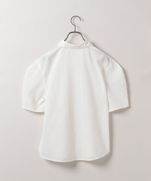 JEANASIS（ジーナシス）の「パワーショルダーレギュラーシャツSS/139759（シャツ/ブラウス・レディース・ブラック/オフホワイト・FREE）」の9枚目の写真