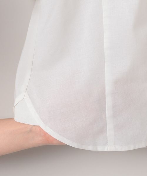 JEANASIS（ジーナシス）の「パワーショルダーレギュラーシャツSS/139759（シャツ/ブラウス・レディース・ブラック/オフホワイト・FREE）」の13枚目の写真