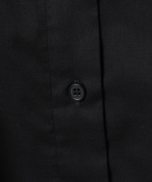 JEANASIS（ジーナシス）の「パワーショルダーレギュラーシャツSS/139759（シャツ/ブラウス・レディース・ブラック/オフホワイト・FREE）」の16枚目の写真