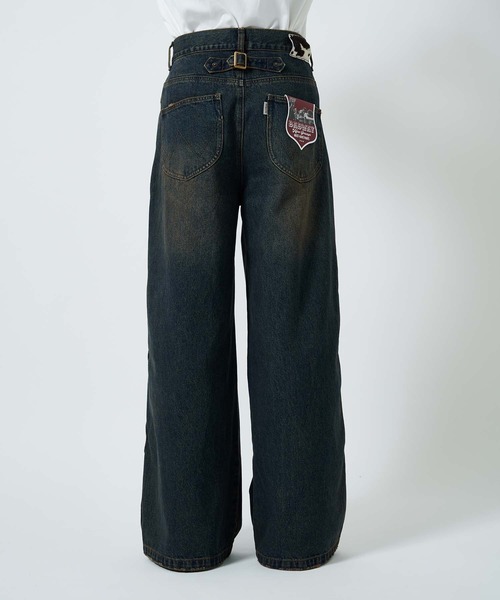 パンツ BADWAY Grunge stripe denim IMG_9022_600x600_crop_center.