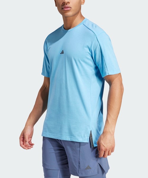 ヨガトレーニングTシャツ人気【Adidas】Yoga TEE★2色 アディダス ウェア 半袖 Tシャツ トレイン エッセンシャルズ
