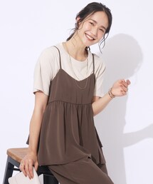 DRESKIP | 【セットアップ可/洗える/接触冷感】さらさらぷるん ティアードキャミソール(タンクトップ)