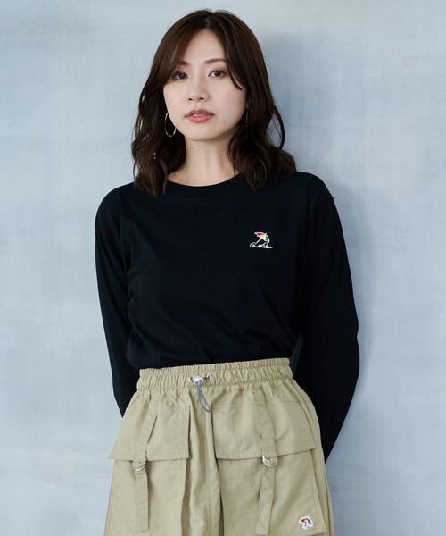 Arnold Palmer（アーノルドパーマー）の「アンブレラロゴ シェア ロングTシャツ（Tシャツ/カットソー・レディース・ホワイト/グリーン/ブラック・L/M/S/XS/LL）」の22枚目の写真