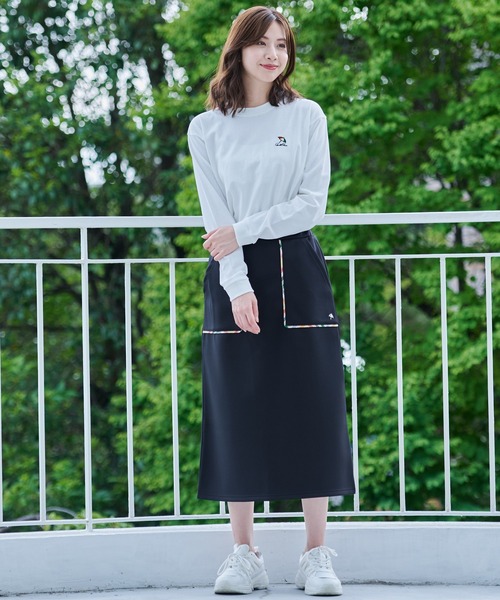 Arnold Palmer（アーノルドパーマー）の「アンブレラロゴ シェア ロングTシャツ（Tシャツ/カットソー・レディース・ホワイト/グリーン/ブラック・L/M/S/XS/LL）」の18枚目の写真