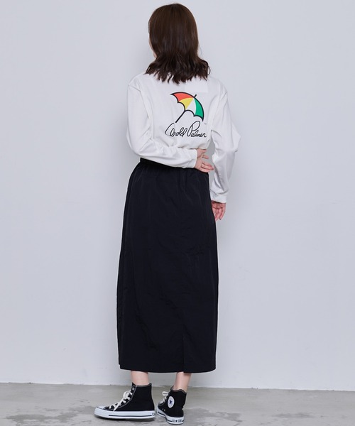 Arnold Palmer（アーノルドパーマー）の「アンブレラロゴ シェア ロングTシャツ（Tシャツ/カットソー・レディース・ホワイト/グリーン/ブラック・L/M/S/XS/LL）」の12枚目の写真