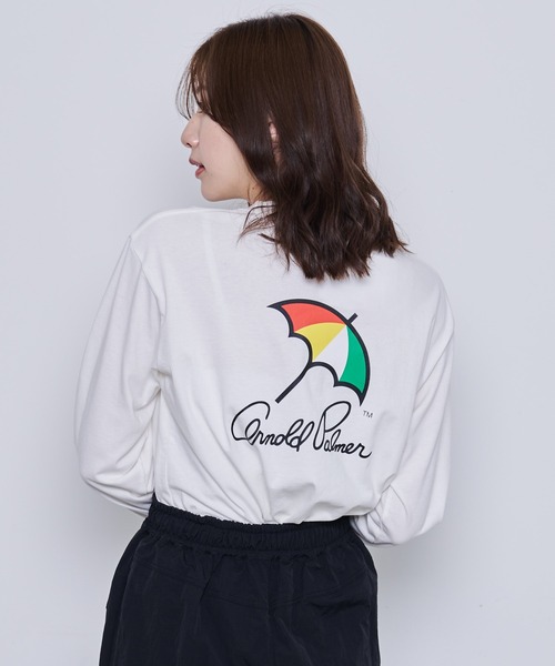 Arnold Palmer（アーノルドパーマー）の「アンブレラロゴ シェア ロングTシャツ（Tシャツ/カットソー・レディース・ホワイト/グリーン/ブラック・L/M/S/XS/LL）」の16枚目の写真
