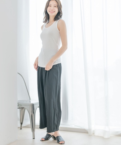 Jayro(ジャイロ)の「コーマ糸タンクトップ(タンクトップ・レディース・ホワイト系その他/グリーン/ピンク/ベージュ/ネイビー/イエロー/ブラック/グレー/ブルー・L/M)」の14枚目の写真