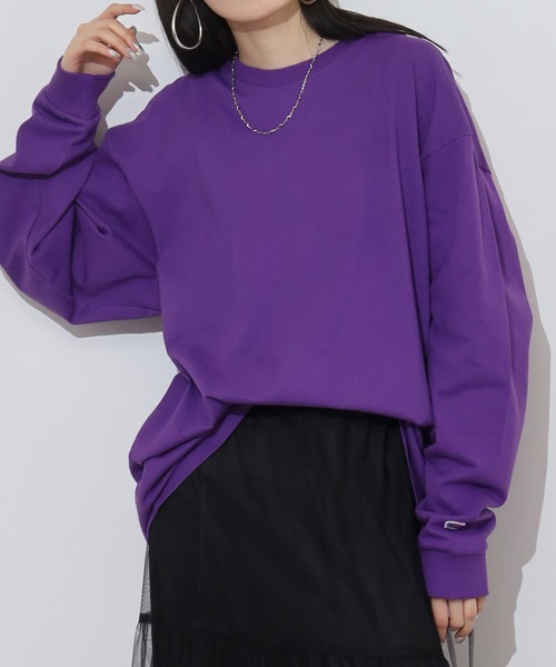 JEMORGAN(ジェーイーモーガン)の「JEMORGAN 天竺クルーネックL/S-T(Tシャツ/カットソー・メンズ・杢グレー/ブラック/オフホワイト/ネイビー/モカ/オレンジ/パープル/グリーン・L/M/XL)」の7枚目の写真
