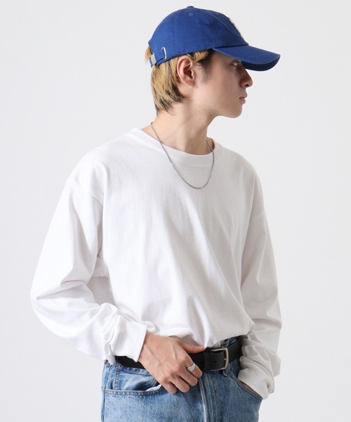 JEMORGAN(ジェーイーモーガン)の「JEMORGAN 天竺クルーネックL/S-T(Tシャツ/カットソー・メンズ・杢グレー/ブラック/オフホワイト/ネイビー/モカ/オレンジ/パープル/グリーン・L/M/XL)」の2枚目の写真