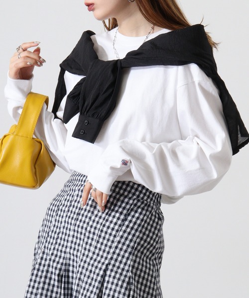 JEMORGAN(ジェーイーモーガン)の「JEMORGAN 天竺クルーネックL/S-T(Tシャツ/カットソー・メンズ・杢グレー/ブラック/オフホワイト/ネイビー/モカ/オレンジ/パープル/グリーン・L/M/XL)」の14枚目の写真