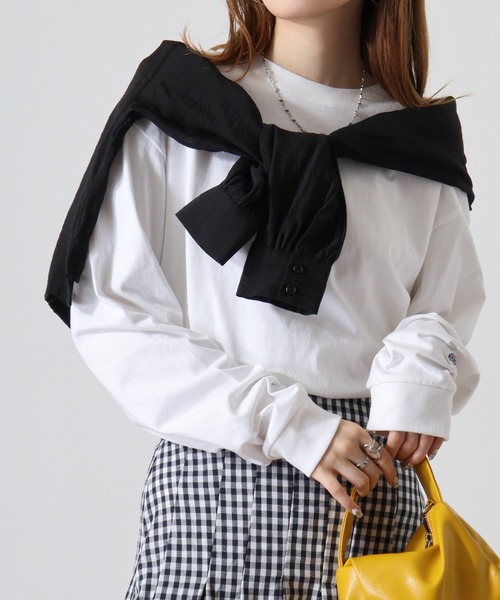 JEMORGAN(ジェーイーモーガン)の「JEMORGAN 天竺クルーネックL/S-T(Tシャツ/カットソー・メンズ・杢グレー/ブラック/オフホワイト/ネイビー/モカ/オレンジ/パープル/グリーン・L/M/XL)」の13枚目の写真
