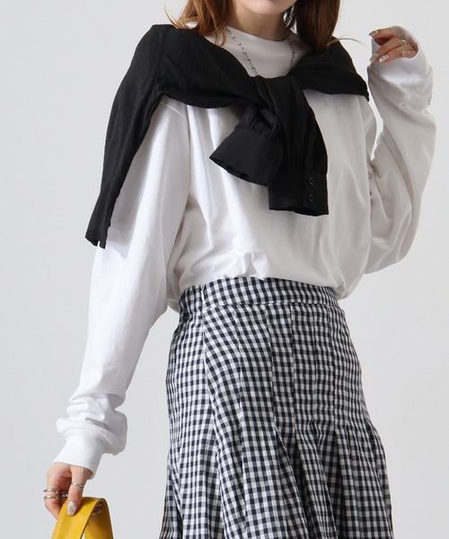 JEMORGAN(ジェーイーモーガン)の「JEMORGAN 天竺クルーネックL/S-T(Tシャツ/カットソー・メンズ・杢グレー/ブラック/オフホワイト/ネイビー/モカ/オレンジ/パープル/グリーン・L/M/XL)」の12枚目の写真