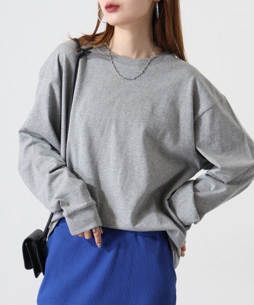 JEMORGAN(ジェーイーモーガン)の「JEMORGAN 天竺クルーネックL/S-T(Tシャツ/カットソー・メンズ・杢グレー/ブラック/オフホワイト/ネイビー/モカ/オレンジ/パープル/グリーン・L/M/XL)」の22枚目の写真