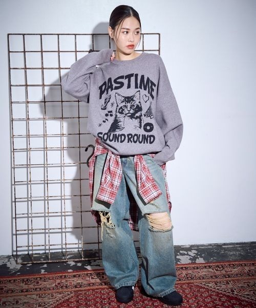 PBLIM（ページボーイリム）の「《UNISEX》キャットニット（ニット/セーター・レディース・ブルー/チャコールグレー/オフホワイト/ブラウン・FREE）」の10枚目の写真