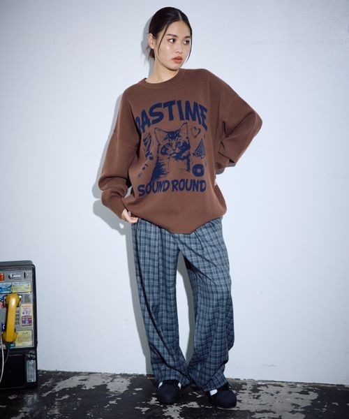 PBLIM（ページボーイリム）の「《UNISEX》キャットニット（ニット/セーター・レディース・ブルー/チャコールグレー/オフホワイト/ブラウン・FREE）」の13枚目の写真