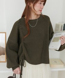 DISCOAT（ディスコート）の「【８色展開!/WEB限定】畦ギャザープルオーバー（ニット/セーター）」