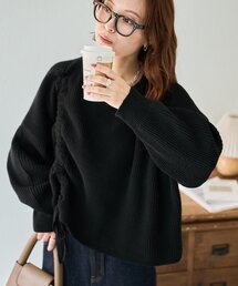 【8色展開!/WEB限定】畦ギャザープルオーバー