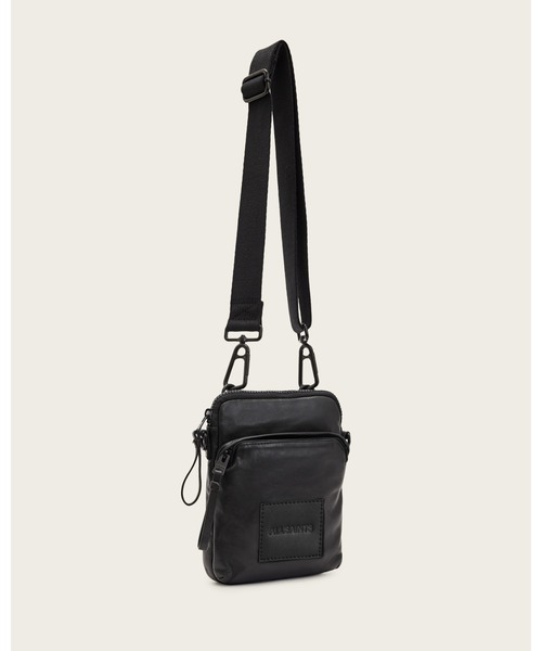 ALLSAINTS（オールセインツ）の「FALCON LEATHER POUCH BAG | FALCON レザー ポーチ バッグ（ショルダーバッグ・メンズ・ブラック・ONE SIZE）」の9枚目の写真