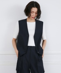 INED | 2WAYストレッチ テーラードベスト【セットアップ対応】(ベスト)