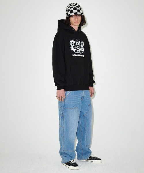 MAHAGRID(マハグリッド)の「『mahagrid/マハグリッド』 DESIGN STUDIO HOODIE (発泡)/デザインスタジオ フーディー(パーカー・レディース・ブラック/ライトグレー・L/M)」の6枚目の写真