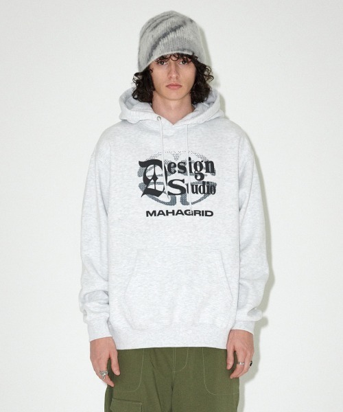 MAHAGRID(マハグリッド)の「『mahagrid/マハグリッド』 DESIGN STUDIO HOODIE (発泡)/デザインスタジオ フーディー(パーカー・レディース・ブラック/ライトグレー・L/M)」の7枚目の写真