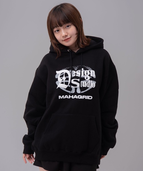 パーカー 「mahagrid/マハグリッド」 DESIGN STUDIO HOODIE (発泡)/デザインスタジオ フーディー レディース メンズ MAHAGRID パーカー 「mahagrid/マハグリッド」 DESIGN STUDIO