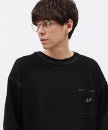 デニム刺繍ポケットロンT/138957