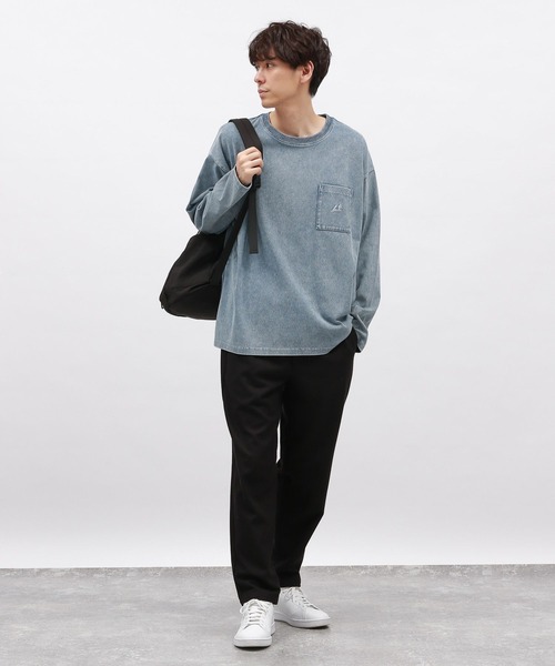 LAKOLE(ラコレ)の「デニム刺繍ポケットロンT/138957(Tシャツ/カットソー・メンズ・ブルー/その他9/ブラック・MEDIUM/LARGE)」の6枚目の写真