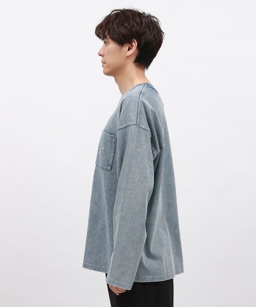 LAKOLE(ラコレ)の「デニム刺繍ポケットロンT/138957(Tシャツ/カットソー・メンズ・ブルー/その他9/ブラック・MEDIUM/LARGE)」の11枚目の写真
