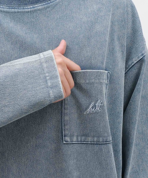 LAKOLE(ラコレ)の「デニム刺繍ポケットロンT/138957(Tシャツ/カットソー・メンズ・ブルー/その他9/ブラック・MEDIUM/LARGE)」の16枚目の写真