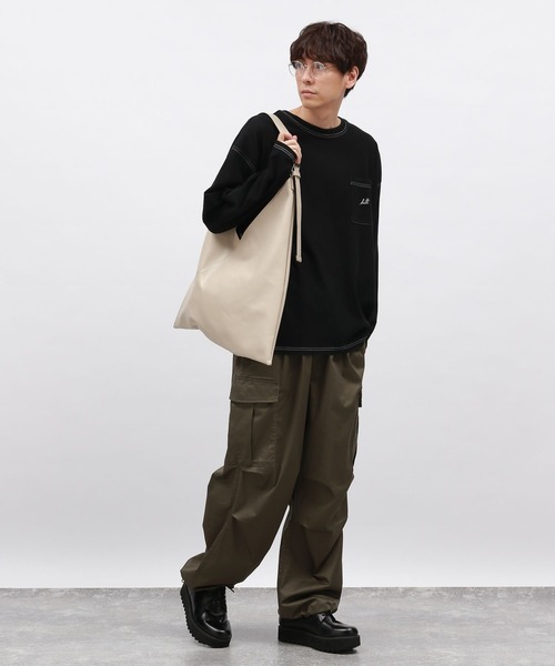 LAKOLE(ラコレ)の「デニム刺繍ポケットロンT/138957(Tシャツ/カットソー・メンズ・ブルー/その他9/ブラック・MEDIUM/LARGE)」の8枚目の写真