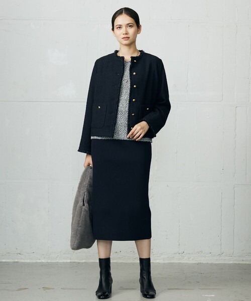 SALE☆試着のみ　自由区　ブライトリングツイードジャケット　完売カラー SHIHOさん着用】ブライトリングツイード ジャケット / 自由区