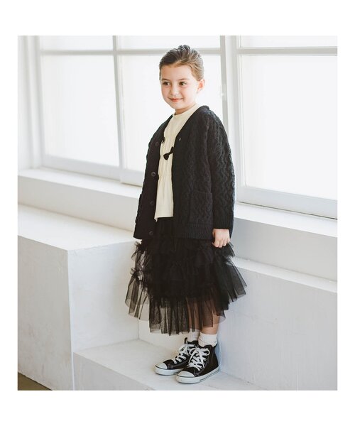 p.premier（ピードットプルミエ）の「ふわふわチュールスカート（スカート・キッズ・ブラック/ブラウン/ピンク・100/110/120/130/140）」の6枚目の写真