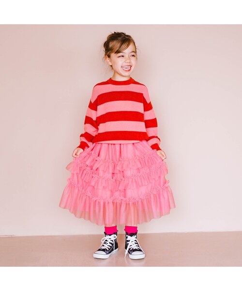 p.premier（ピードットプルミエ）の「ふわふわチュールスカート（スカート・キッズ・ブラック/ブラウン/ピンク・100/110/120/130/140）」の13枚目の写真
