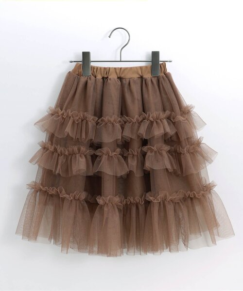 p.premier（ピードットプルミエ）の「ふわふわチュールスカート（スカート・キッズ・ブラック/ブラウン/ピンク・100/110/120/130/140）」の10枚目の写真