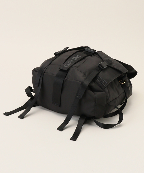 U by SPICK&SPAN(ユーバイスピックアンドスパン)の「【GANNI / ガニー】 Recycled Tech Backpack(バックパック/リュック・レディース・ブラック・FREE)」の8枚目の写真