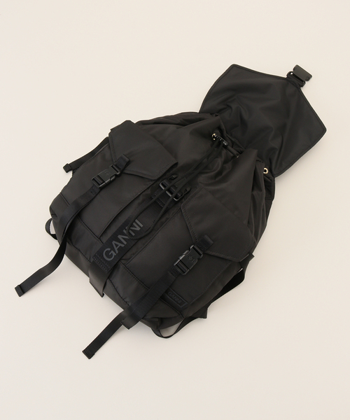 U by SPICK&SPAN(ユーバイスピックアンドスパン)の「【GANNI / ガニー】 Recycled Tech Backpack(バックパック/リュック・レディース・ブラック・FREE)」の9枚目の写真