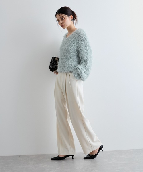 美easy】ウーリッシュ2タックワイド/スラックスパンツ【洗える