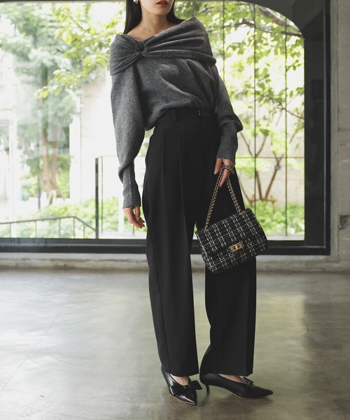 美easy】ウーリッシュ2タックワイド/スラックスパンツ【洗える