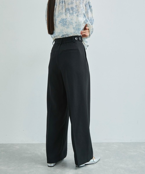 VIS（ビス）の「【美easy】ウーリッシュ2タックワイド/スラックスパンツ【洗える】（スラックス・レディース・サックスブルー/ブラック/ベージュ/グレー/キナリ・SS/S/M/L）」の9枚目の写真