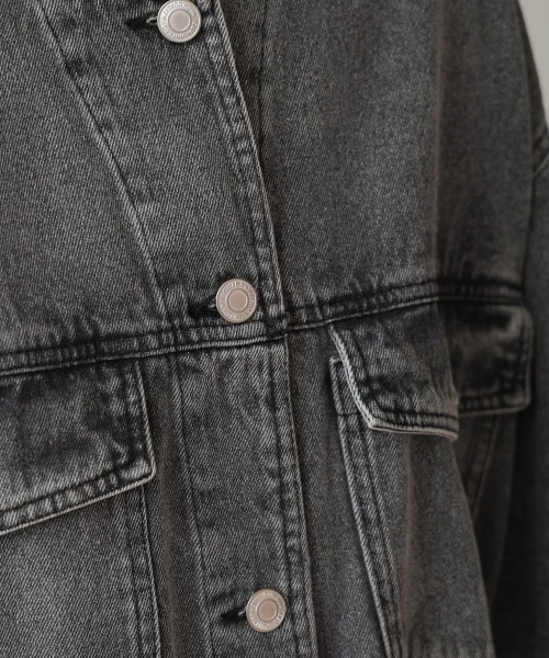 Bou Jeloud(ブージュルード)の「ウォッシュデニムジャケット(デニムジャケット・レディース・ブラック/ブルー/ネイビー・38)」の15枚目の写真