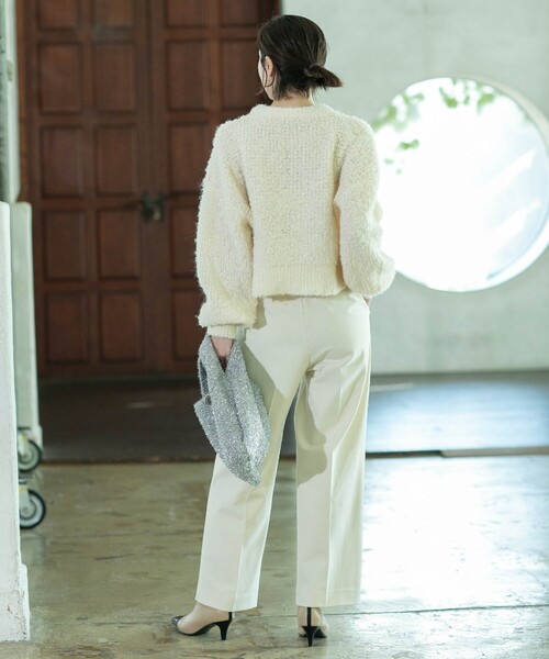 OPAQUE.CLIP(オペークドットクリップ)の「《SS-LLsize》着丈が選べる!裏起毛ストレッチワイドパンツ【蓄熱素材/洗濯機洗い可】(その他パンツ・レディース・ブラック/ブラウン系/オフホワイト/ブラック系・34/36/38/40/42/01/02/03)」の19枚目の写真