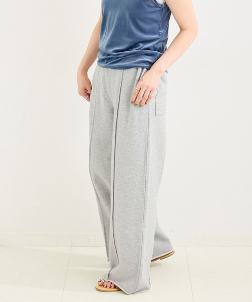 B.C STOCK（ベーセーストック）の「裏毛センターシームスウェットパンツ（スウェットパンツ・レディース・ブラック系その他/チャコールグレー・FREE）」の6枚目の写真