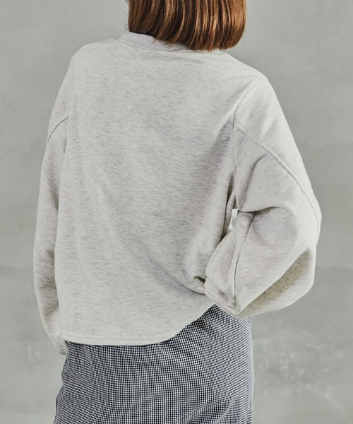 Fashion Letter(ファッションレター)の「裏毛バルーンスリーブスウェット 裏毛 バルーンスリーブ スウェット レディース トップス プルオーバー(Tシャツ/カットソー・レディース・オートミール/グレー/ブルー/ブラック・M)」の12枚目の写真