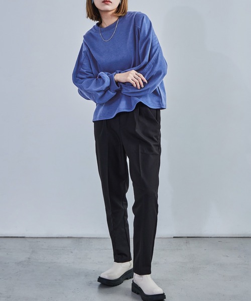 Fashion Letter(ファッションレター)の「裏毛バルーンスリーブスウェット 裏毛 バルーンスリーブ スウェット レディース トップス プルオーバー(Tシャツ/カットソー・レディース・オートミール/グレー/ブルー/ブラック・M)」の15枚目の写真