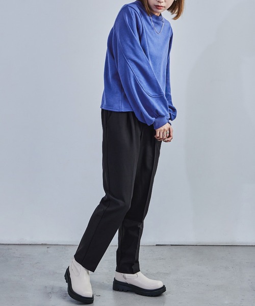 Fashion Letter(ファッションレター)の「裏毛バルーンスリーブスウェット 裏毛 バルーンスリーブ スウェット レディース トップス プルオーバー(Tシャツ/カットソー・レディース・オートミール/グレー/ブルー/ブラック・M)」の17枚目の写真