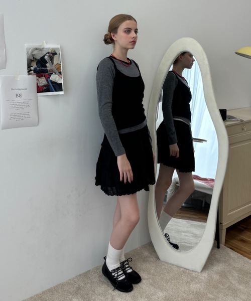 Birthday room(バースデイルーム)の「コットンレースミニスカート / cotton lace mini-skirt(スカート・レディース・ブラック/ホワイト・FREE)」の18枚目の写真