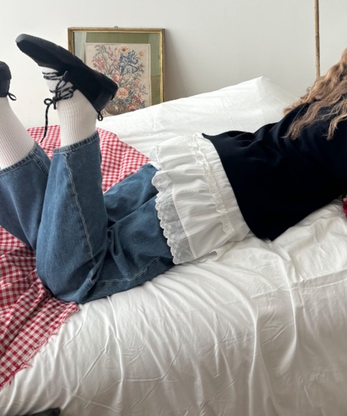 Birthday room(バースデイルーム)の「コットンレースミニスカート / cotton lace mini-skirt(スカート・レディース・ブラック/ホワイト・FREE)」の11枚目の写真