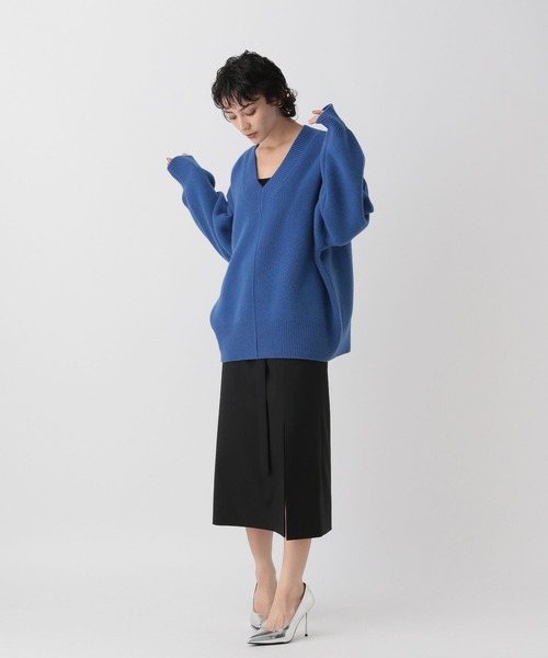 STERNBERG（スタンバーグ）の「ウールカシミヤVネックニットプルオーバー（ニット/セーター・レディース・ブラック/チャコールグレー/ブルー・FREE）」の19枚目の写真