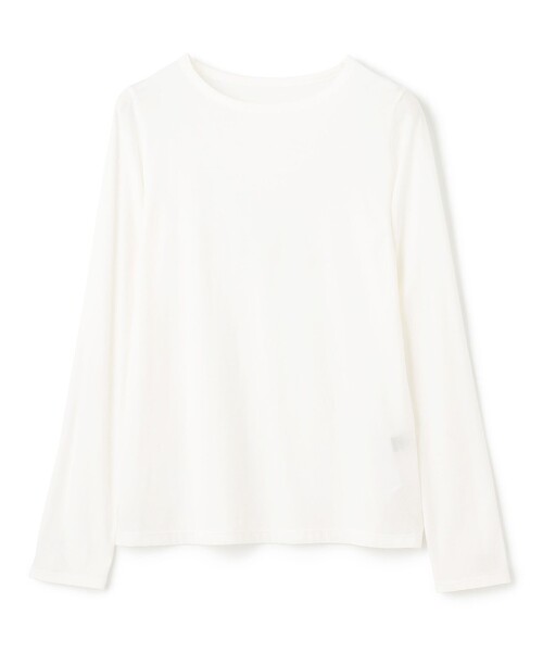 uncrave（アンクレイヴ）の「アルビニスタシフォン ボートネック カットソー（uncrave STANDARD）（Tシャツ/カットソー・レディース・ブラック系/ホワイト系/ダークブラウン系・1/2）」の8枚目の写真